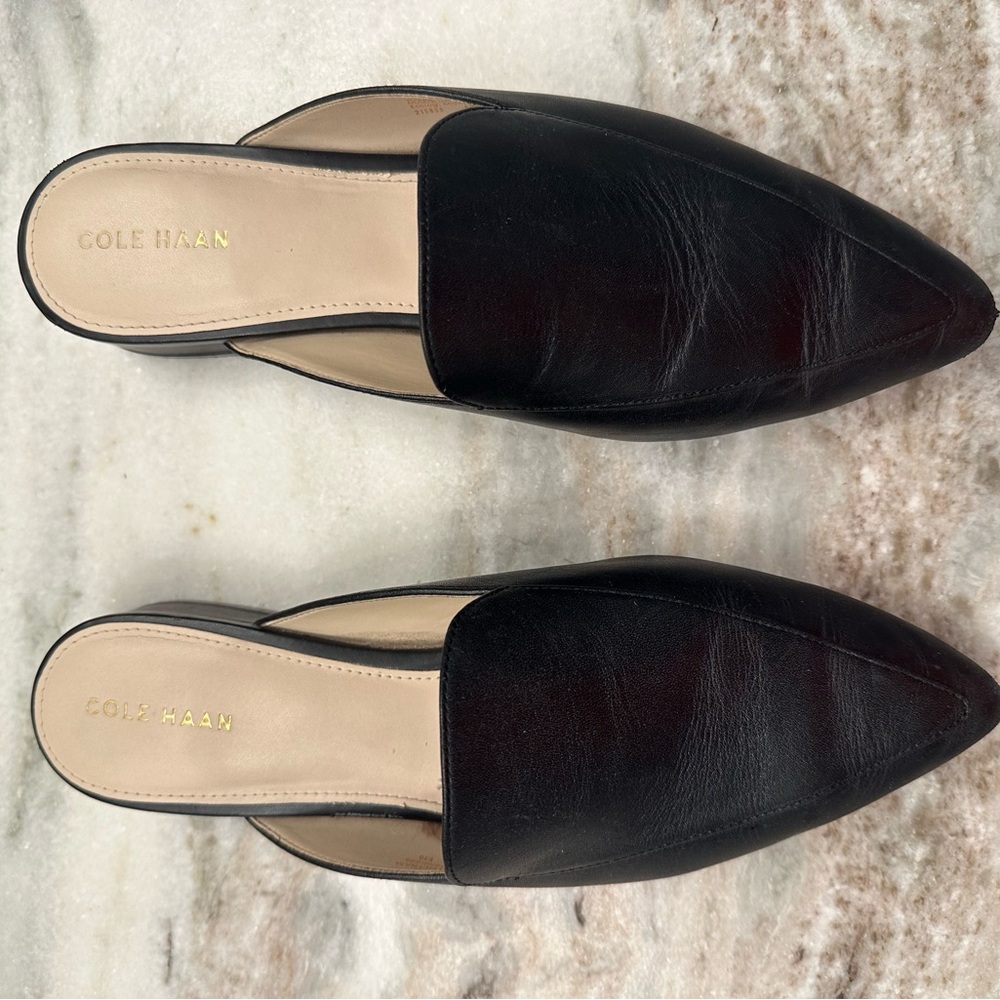 Cole Haan Women's Sleek Black Mules